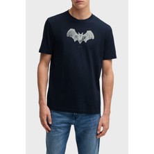 Boss Regular Fit Bisiklet Yaka Baskılı T Shirt Erkek T Shirt 50534924 404