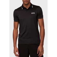 Boss Streç Logo Baskılı Regular Fit Düğmeli Polo Yaka T Shirt Erkek Polo Yaka T Shirt 50506203 001