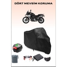 Breen Bmw F 900 Gs Adventure Arka Çanta Uyumlu Siyah Motosiklet Branda Su Geçirmez Dayanıklı Kumaş