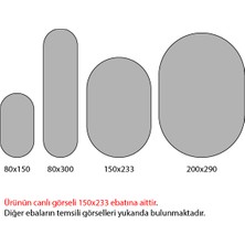 Merinos Crystal 32484-060 Beyaz-Krem Oval Salon Halısı Yolluk Yatak Odası Halısı