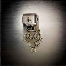 Stainles Steel Italyan Kedi Detaylı Charm