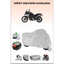 Breen Bmw F 900 Gs Adventure Için Arka Çanta Ve Kilit Uyumlu Gri Motosiklet Branda, Güvenli