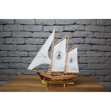 Ayhan Kotra Ayhan Kotra, Bez Yelkenli, Ahşap Maket Gemi, Tekne Model Hediye Kotra El Yapımı Ev, Ofis Hediyesi ve Aksesuar