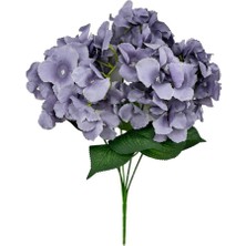 Nettenevime Yapay Çiçek Ortanca Çiçeği Demeti 43 cm Açık Koyu Lila