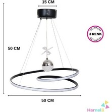 Harnelli 3 Renk Yanabilen Şeker Top Aksesuarlı Modern Ledli Avize