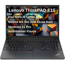 Lenovo Thinkpad E15 Gen4 Intel Core I5 1235U 24GB 2TB SSD 15.6" Fhd Windows 11 Pro Taşınabilir Bilgisayar  21E60055TX