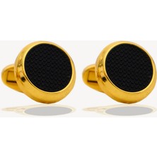 Erkek Gold Siyah Kol Düğmesi