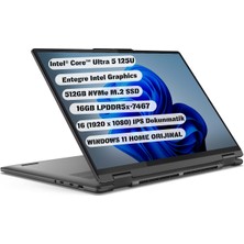 Lenovo Yoga 7i 16IML92 83DL0000US Intel Ultra 5 125U 16" Wuxga Touch 16GB Ram 512GB SSD Q Ingilizce Klavye Win11H 1 Yıl Garanti