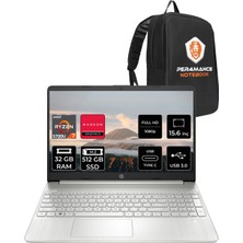 Hp 15S-EQ2000NT Amd Ryzen 7 5700U 32GB 512GB SSD 15.6" Fhd Fdos Taşınabilir Bilgisayar & Per4 Çanta 4H0J2EAPN327