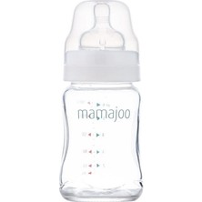 Mamajoo Cam Anti-Kolik Biberon 180 ml, Yenidoğan Bebek, 0 Ay+, Yavaş Akışlı