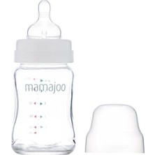 Mamajoo Cam Anti-Kolik Biberon 180 ml, Yenidoğan Bebek, 0 Ay+, Yavaş Akışlı