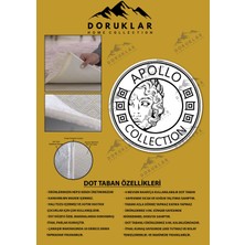 Doruklar Home Collection Kaymaz Taban Yıkanabilir Dijital Baskı Dekoratif Modern Desenli Dot Taban Halı 001