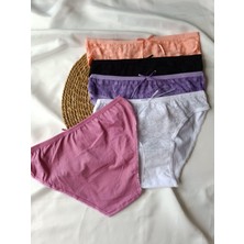 Gümüş 6'lı Kadın Pamuklu Dantelli Günlük Slip Külot
