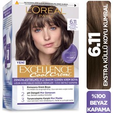 L'Oréal Paris L’Oréal Paris Excellence Cool Creme SaçBoyası – 6.11 Ekstra Küllü Koyu Kumral