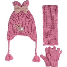 Suyutti K24160-04 Kız Çocuk 1-4 Yaş 3'lü Bere Seti