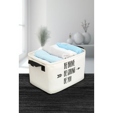 Rope Home Dolap Içi Çamaşır Çocuk Odası Oyuncak Düzenleyici Katlanır Saklama Sepeti 30 x 22 x 18
