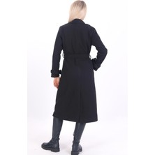 Arzu Has Butik Yeni Sezon Kruvaze Yaka Astarlı Ithal Kaşe Kaban
