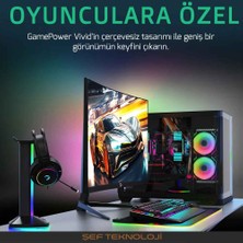 Gamepower 24'' Vivid F10 Curved Kavisli Rgb 120Hz 1ms Fhd Va Panel 2X2W Hoparlörlü Gaming Oyuncu Monitör