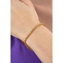 Fiyonk Kuyumculuk 14 Ayar Altın Burgu Bileklik 3.25 mm