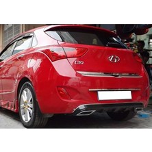 OMGarage Hyundai I30 Sport Difüzör Piona Black + Egzoz Ucu Kromlar 2012 - 2017