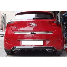 OMGarage Hyundai I30 Sport Difüzör Piona Black + Egzoz Ucu Kromlar 2012 - 2017