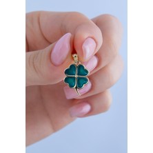 Fiyonk Kuyumculuk 14 Ayar Altın Midi Yonca Kolye Ucu