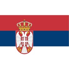 Tezzgelsin Sırbistan Gönder Bayrağı  100X150 Cm.