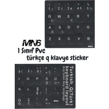 Mn6 Türkçe Q Klavye Sticker/3 Adet/laptop Pc Uymlu Türkçe Q Sticker /türkçe Q Klavye Sticker