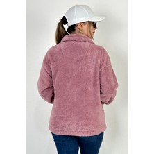 Lost Wintage Hırka Bay/bayan  Pamukluvwelsoft Peluş Düğmeli Çift Cepli Oversıze Ceket