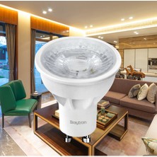 Braytron BA25-00450-BRAYTRON 4.5W 3000K Gün Işığı GU10 Lensli LED Ampul 6 Lı Paket