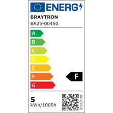 Braytron BA25-00450-BRAYTRON 4.5W 3000K Gün Işığı GU10 Lensli LED Ampul 6 Lı Paket