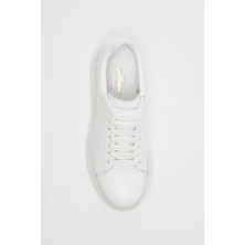 Rimini Hakiki Deri Beyaz Soft Termo Balon Taban Sneaker