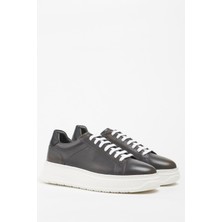 Ancona Hakiki Deri Gri Soft Eva Hazır Taban Sneaker