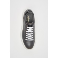 Ancona Hakiki Deri Gri Soft Eva Hazır Taban Sneaker