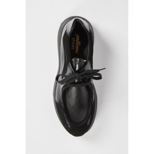 Galliano Shoes Lucca  Deri Siyah Süet Siyah Antik Eva Hazır Taban Sneaker