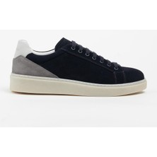 Portofino  Deri Laci Gri Süet Kauçuk Taban Sneaker