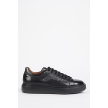 Galliano Shoes Lizbon  Deri Siyah Antik Eva Hazır Taban Sneaker