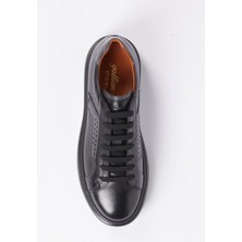 Galliano Shoes Lizbon  Deri Siyah Antik Eva Hazır Taban Sneaker