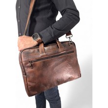 Huflex Hakiki Deri Taba Laptop & Evrak Portföy Çantası (38 * 26 Cm)