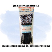 Glovely Hands Çok Amaçlı Temizlik Bulaşık Yıkama  Eldiveni Lateks Ekstra Uzun Kollu Desenli Tek Beden (M) Bir Çift