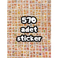 Capybara Sticker Seti - 570 Adet - Ajanda, Günlük, Scrapbook, Bullet Journal Çıkartma