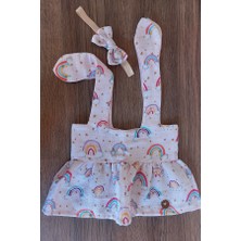 Müslin Kumaş Omuzdan Bağlamalı Kız Bebek Bluz Bandana Hediyelidir.