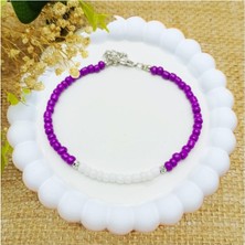 Gümüş Renk Dorika Aparat - Kum Boncuk Kadın Halhal