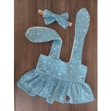 Müslin Kumaş Omuzdan Bağlamalı Kız Bebek Bluz Bandana Hediyelidir.