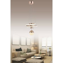 NZL Lighting Kasırga 3 Renk Gold ( Sarı Beyaz ve Gün Işığı ) Lu x ury LED Avize Kristal Taşlı Salon Avize ve Ledli Avize