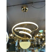 NZL Lighting Kasırga 3 Renk Gold ( Sarı Beyaz ve Gün Işığı ) Lu x ury LED Avize Kristal Taşlı Salon Avize ve Ledli Avize