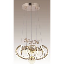 NZL Lighting 3 Renk ( Sarı Beyaz ve Gün Işığı ) Gold Lu x ury Ledli Oturma Odası Avize ve Salon Avize