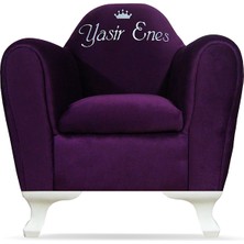 Dzgn Home Isimli Kişiye Özel Çocuk Koltuğu 1-6 Yaş -Mor
