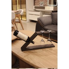 Tree Soul Elegance Ahşap Kadeh Standı ve Şaraplık