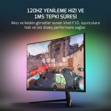 Gamepower 24'' Vivid F10 Curved Kavisli Rgb 120Hz 1ms Fhd Va Panel 2X2W Hoparlörlü Gaming Oyuncu Monitör